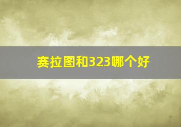 赛拉图和323哪个好