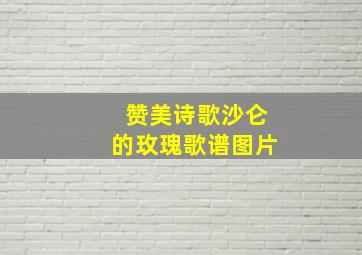 赞美诗歌沙仑的玫瑰歌谱图片