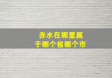 赤水在哪里属于哪个省哪个市