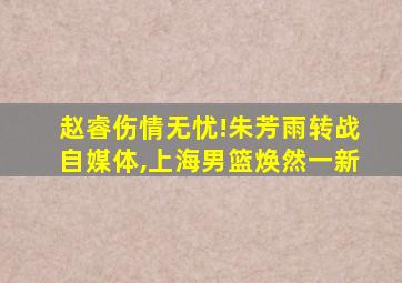 赵睿伤情无忧!朱芳雨转战自媒体,上海男篮焕然一新