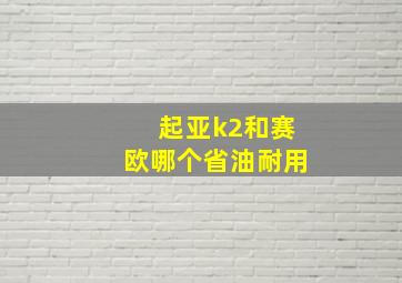 起亚k2和赛欧哪个省油耐用