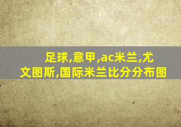 足球,意甲,ac米兰,尤文图斯,国际米兰比分分布图