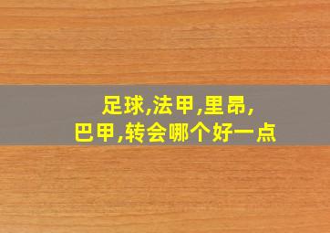 足球,法甲,里昂,巴甲,转会哪个好一点