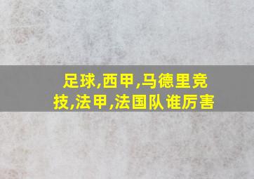 足球,西甲,马德里竞技,法甲,法国队谁厉害