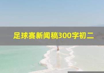 足球赛新闻稿300字初二