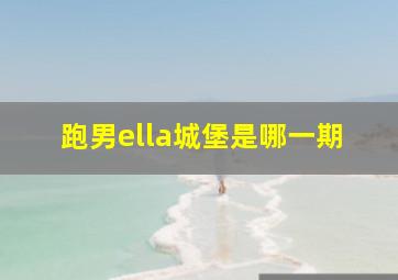 跑男ella城堡是哪一期