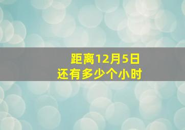 距离12月5日还有多少个小时