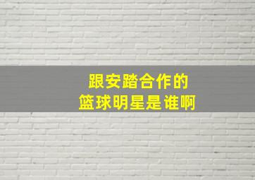 跟安踏合作的篮球明星是谁啊