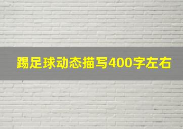 踢足球动态描写400字左右