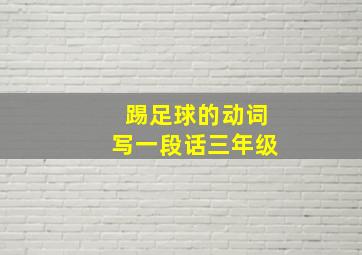 踢足球的动词写一段话三年级