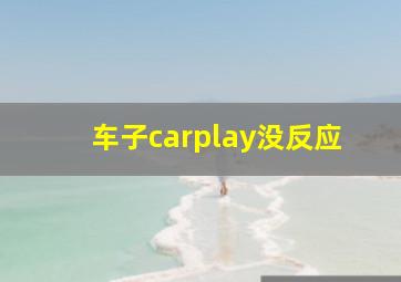 车子carplay没反应