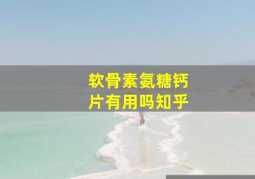 软骨素氨糖钙片有用吗知乎