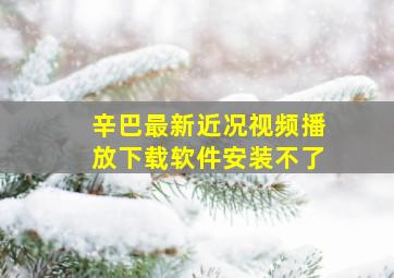 辛巴最新近况视频播放下载软件安装不了