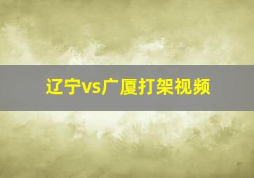 辽宁vs广厦打架视频