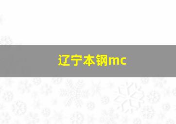 辽宁本钢mc