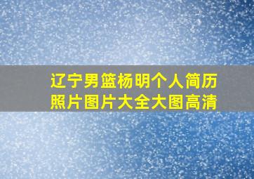 辽宁男篮杨明个人简历照片图片大全大图高清