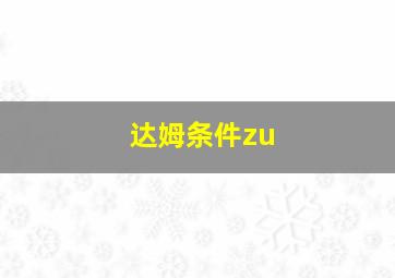 达姆条件zu