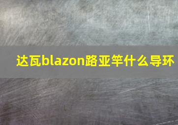 达瓦blazon路亚竿什么导环