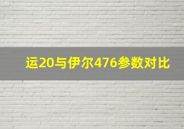 运20与伊尔476参数对比