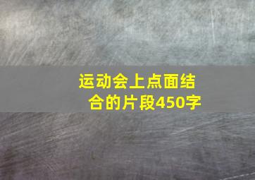 运动会上点面结合的片段450字