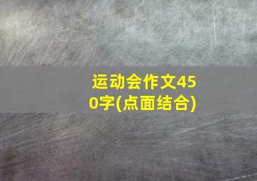 运动会作文450字(点面结合)