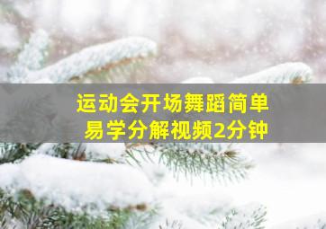 运动会开场舞蹈简单易学分解视频2分钟