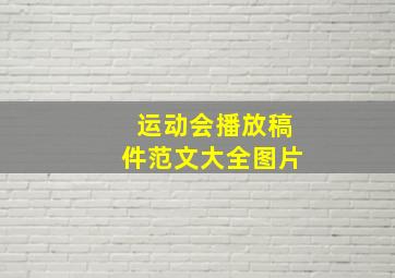 运动会播放稿件范文大全图片