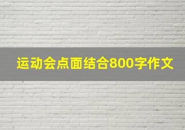 运动会点面结合800字作文