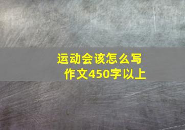 运动会该怎么写作文450字以上