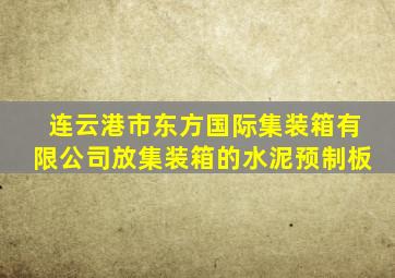 连云港市东方国际集装箱有限公司放集装箱的水泥预制板