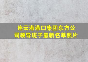 连云港港口集团东方公司领导班子最新名单照片