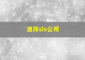 迪拜sls公司