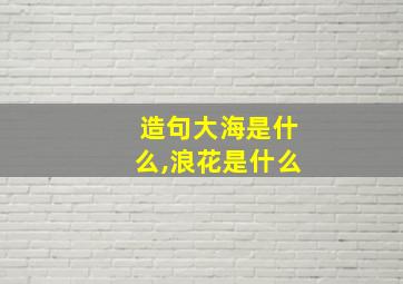 造句大海是什么,浪花是什么