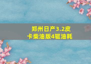 郑州日产3.2皮卡柴油版4驱油耗