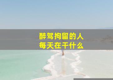 醉驾拘留的人每天在干什么