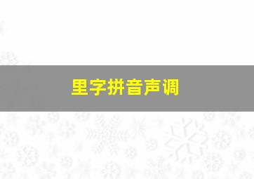 里字拼音声调