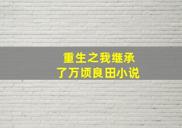 重生之我继承了万顷良田小说