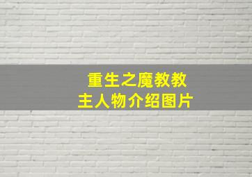 重生之魔教教主人物介绍图片