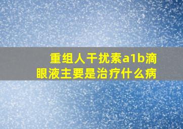 重组人干扰素a1b滴眼液主要是治疗什么病