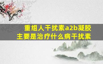 重组人干扰素a2b凝胶主要是治疗什么病干扰素