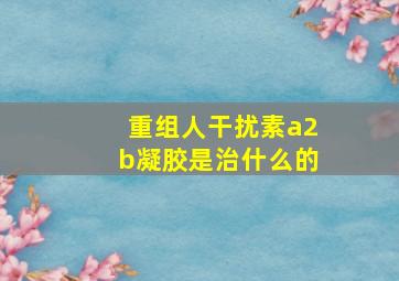 重组人干扰素a2b凝胶是治什么的