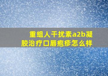 重组人干扰素a2b凝胶治疗口唇疱疹怎么样