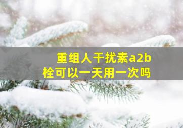 重组人干扰素a2b栓可以一天用一次吗