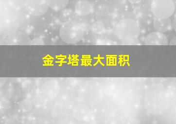 金字塔最大面积