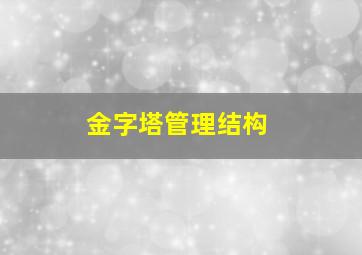 金字塔管理结构