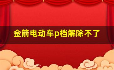 金箭电动车p档解除不了