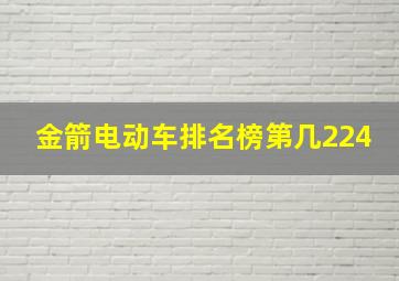 金箭电动车排名榜第几224