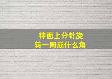 钟面上分针旋转一周成什么角