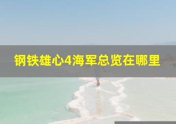 钢铁雄心4海军总览在哪里