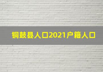 铜鼓县人口2021户籍人口